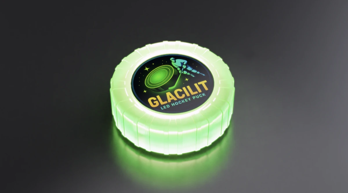 Green LED Hockey Puck